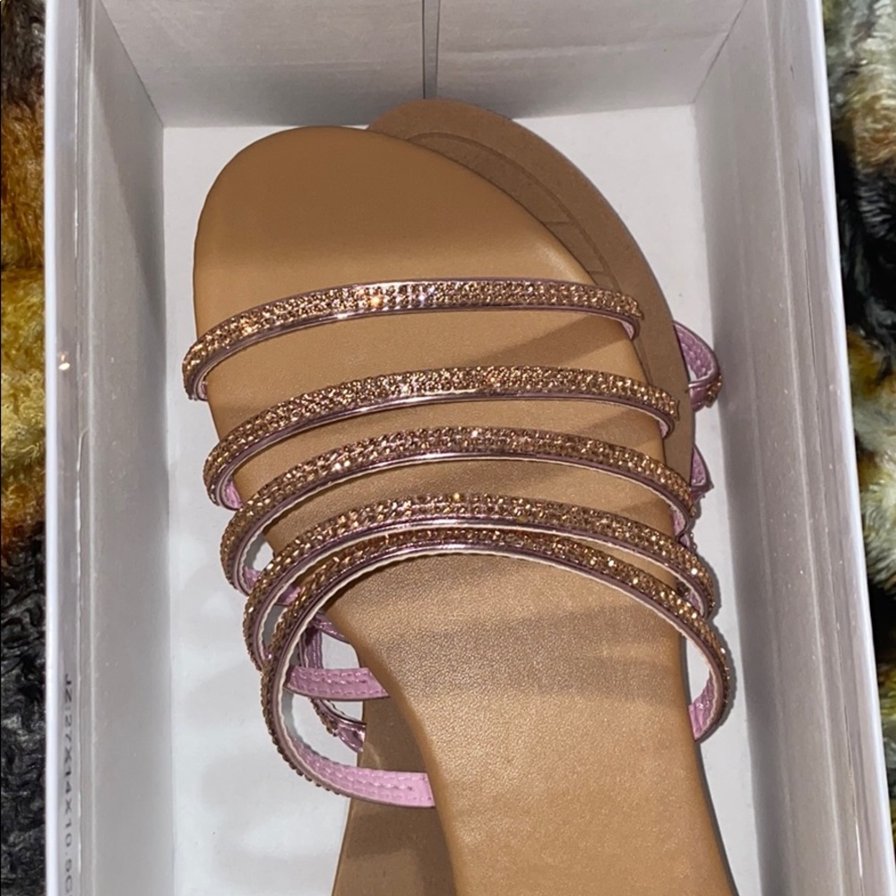 Rose gold sandals